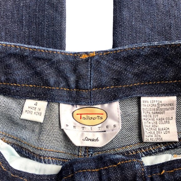 Talbots Floral Embroidered Wide Leg Jeans - Picture 5 of 8